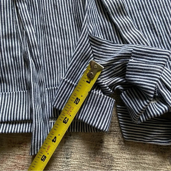 Tie Waist Striped Shorts High Waist Casual Trouser Shorts Size Medium - Picture 11 of 16